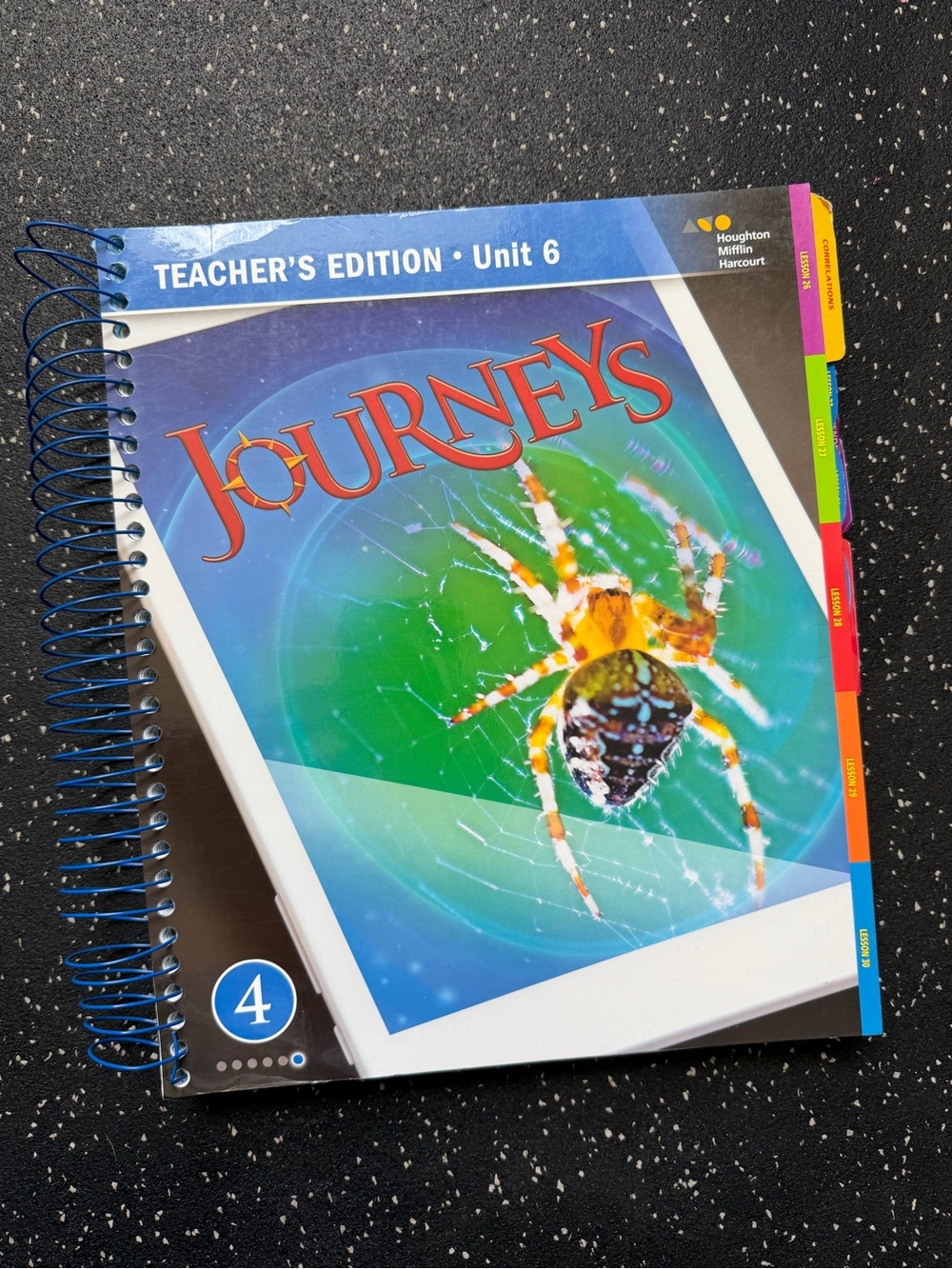 Journeys Teacher's Edition Unit 6 Spiral Notebook - 4 Grade